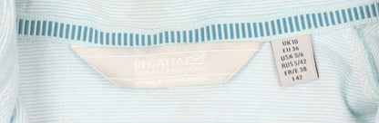 Regatta Women's Blue High Neck 1/4 Zip Hoodie Size 10