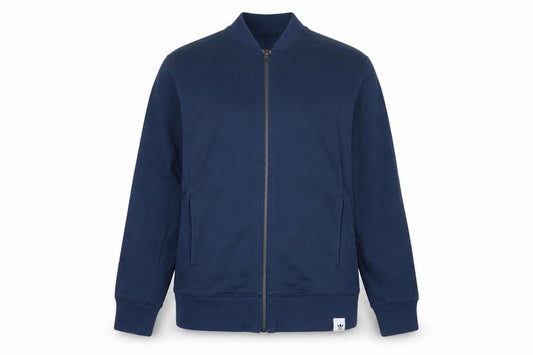Front view of Adidas Women's Blue Track Jacket, size 12