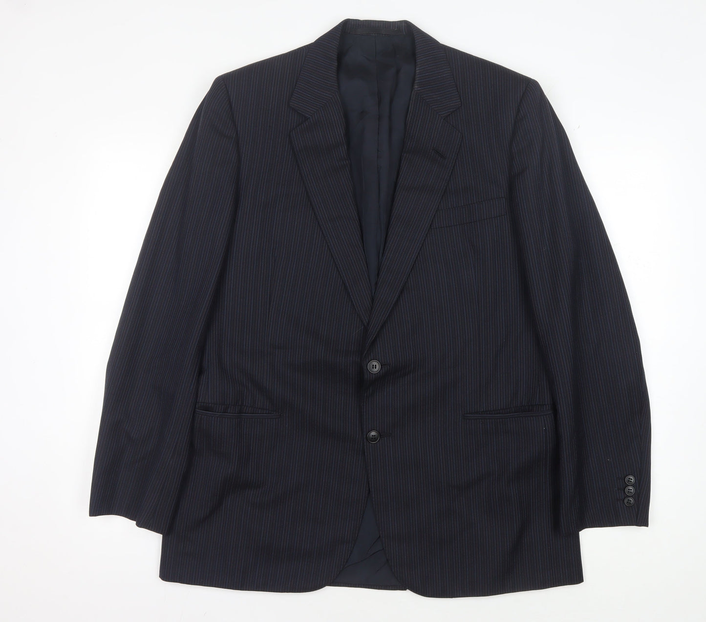 Austin Reed Men's Blue Striped Blazer, 42R, Wool