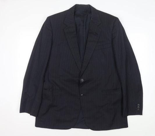 Austin Reed Men's Blue Striped Blazer, 42R, Wool