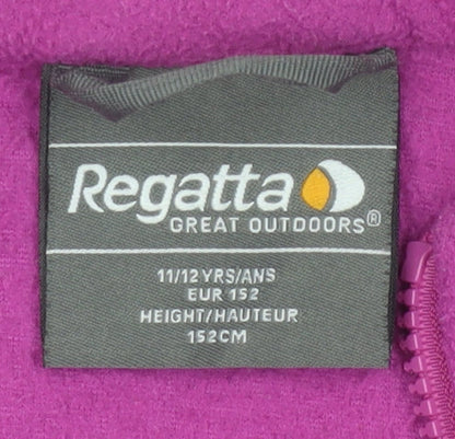 Regatta Girls Pink Fleece Full Zip Sweatshirt UK 11