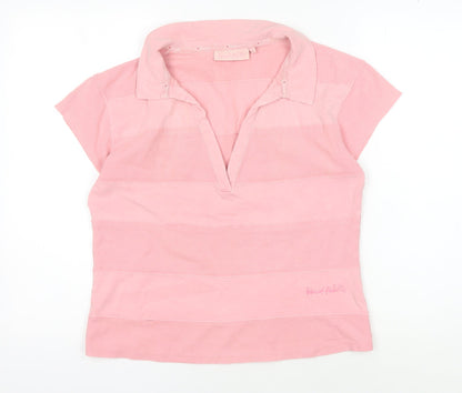 Womens UK Size L Weird Fish Pink  Polo