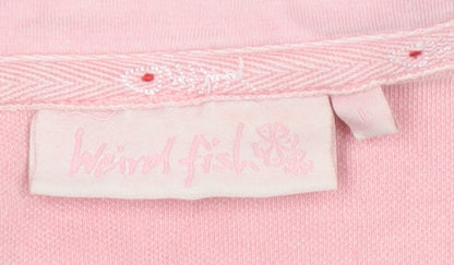 Womens UK Size L Weird Fish Pink  Polo