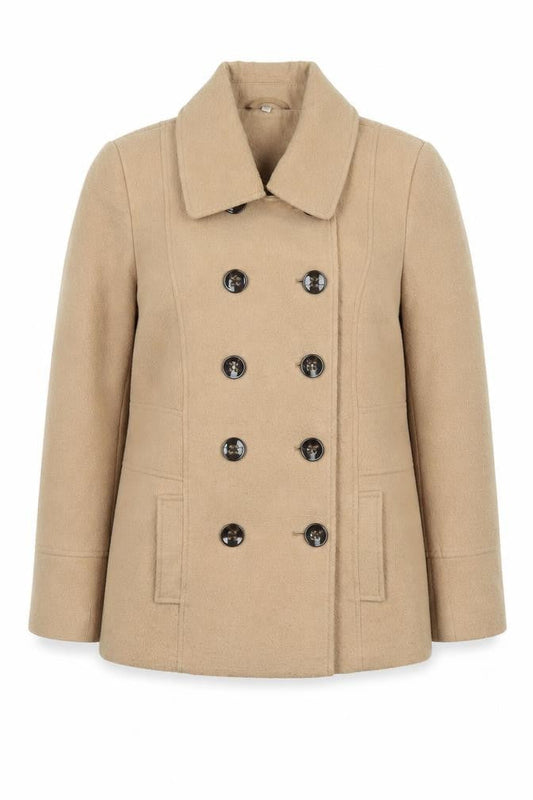 Womens UK Size 12 Isle Beige Pea Coat