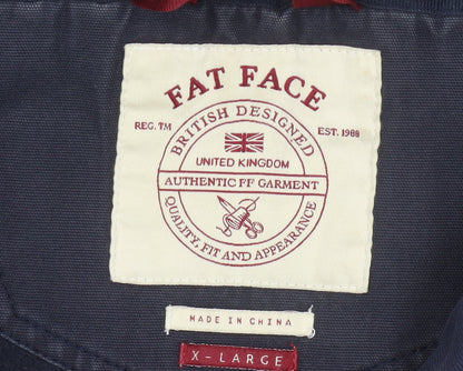 Mens UK Size XL Fat Face Blue Hooded