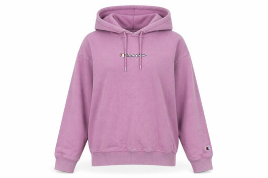 Front view of Champion unisex purple hoodie medium pullover