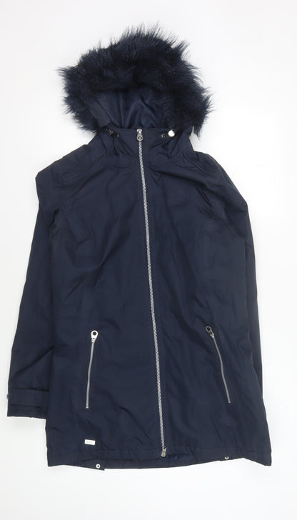 Womens UK Size 10 Regatta Blue Parka Coat