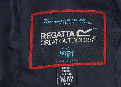 Womens UK Size 10 Regatta Blue Parka Coat