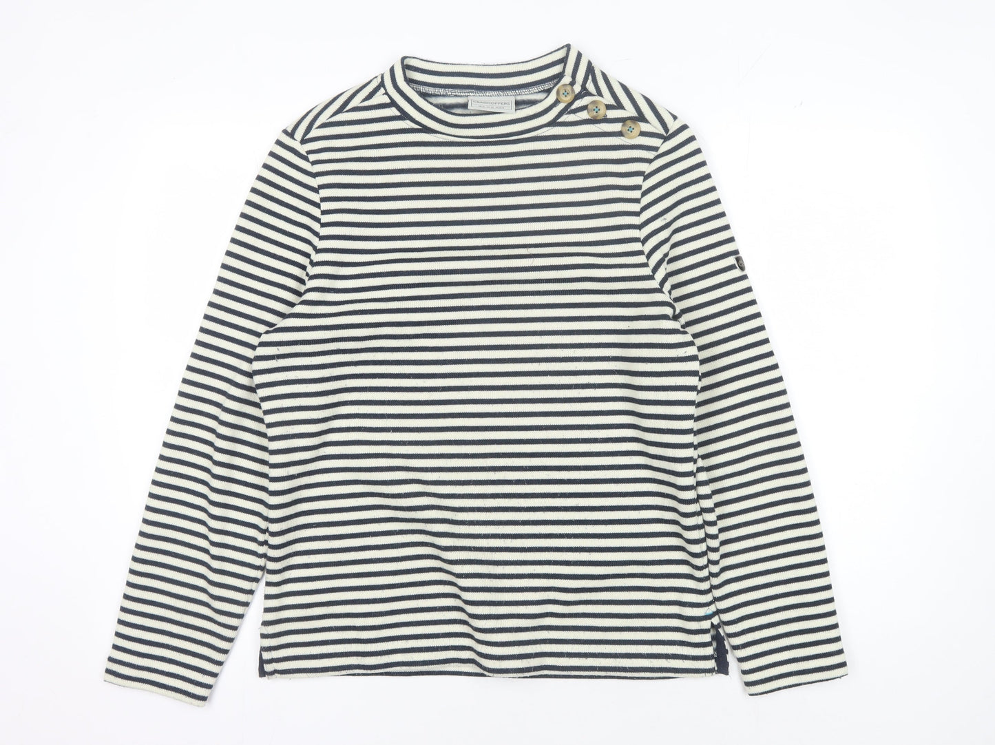 Craghoppers Women's Black Striped Pullover Sweatshirt Size 12