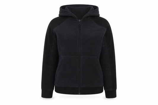 Front view of Columbia Women's Black Fleece Jacket M Hooded