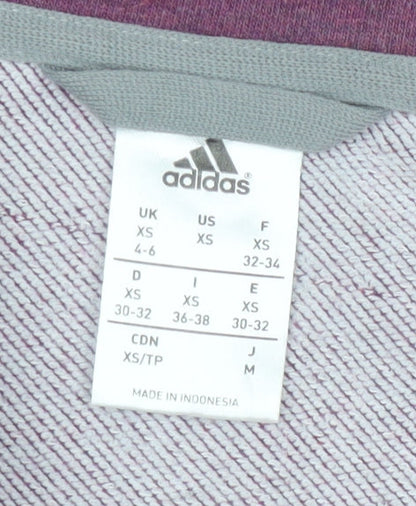 Adidas Women's Purple Full Zip Hoodie XS
