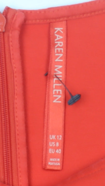 Karen Millen Red Sleeveless Tank Top Women Size 12