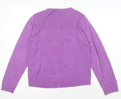 Womens UK Size S Honor Millburn Purple Cardigan Jumper
