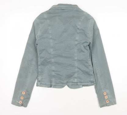 DKNY Jeans Women's Green Blazer, Size S, Casual Style