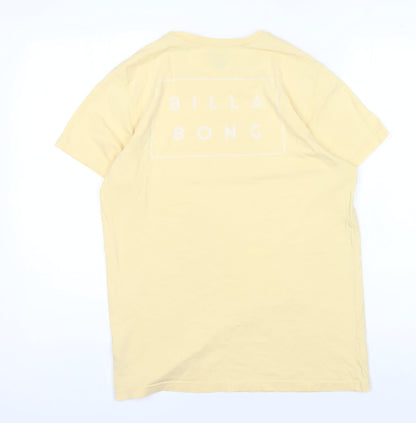 Mens UK Size S Billabong Yellow  T-Shirt