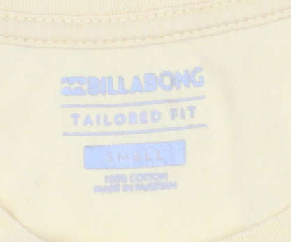 Mens UK Size S Billabong Yellow  T-Shirt
