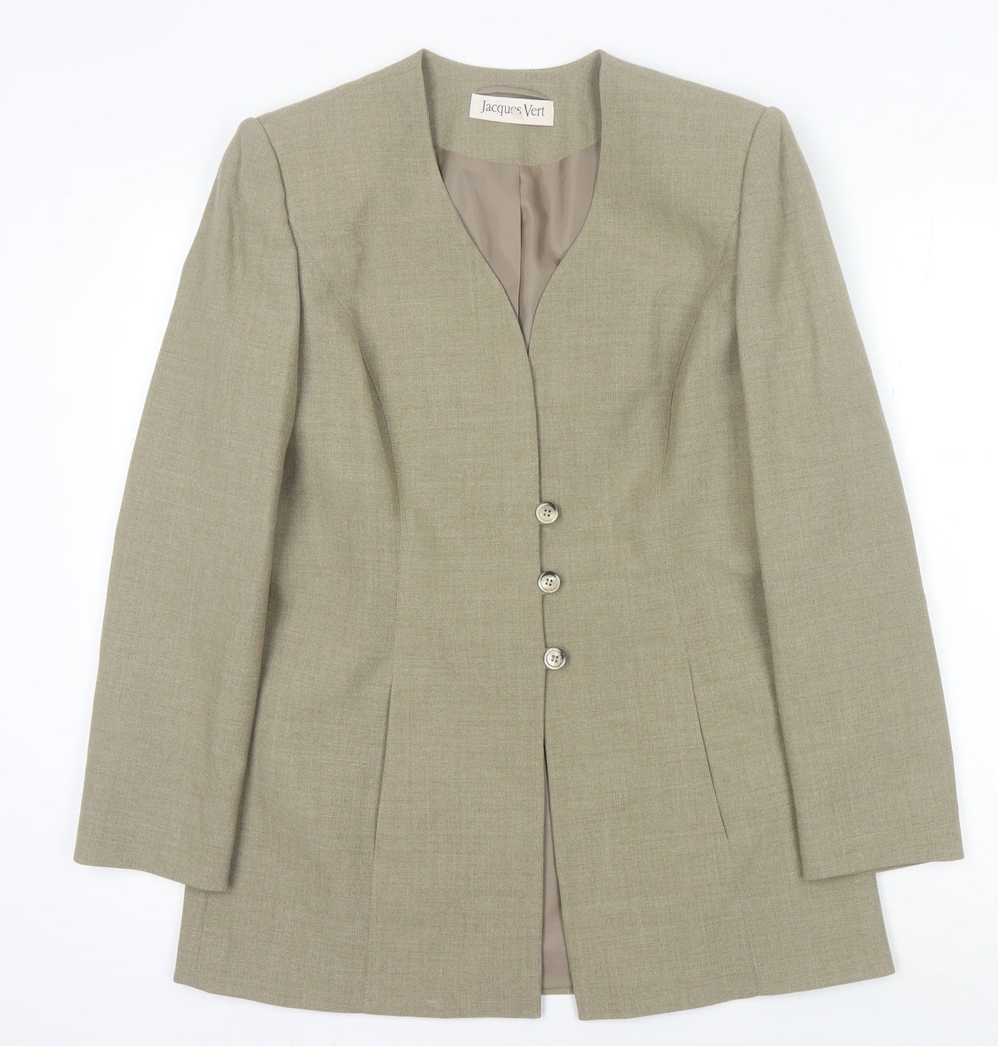 Womens UK Size 12 Jacques Vert Regular Beige Blazer