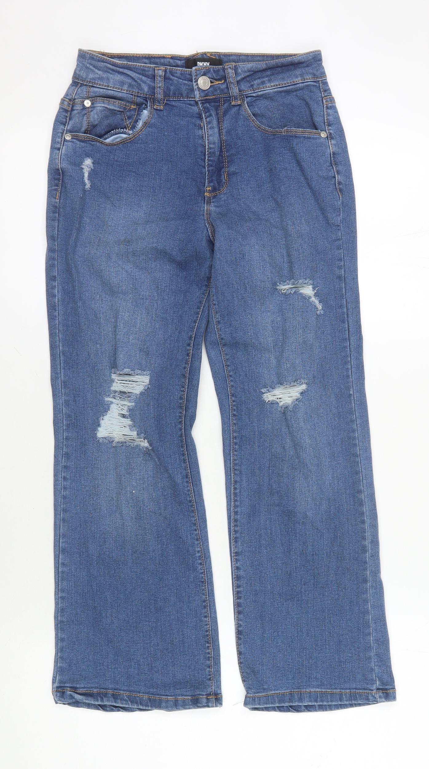 DKNY Women's Blue Straight Jeans - Size 10