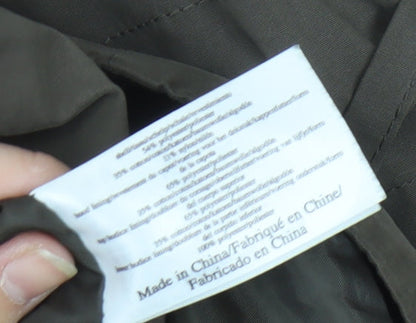 Laura Ashley Women's Brown Long Hooded Rain Coat Size 12