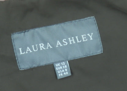 Laura Ashley Women's Brown Long Hooded Rain Coat Size 12