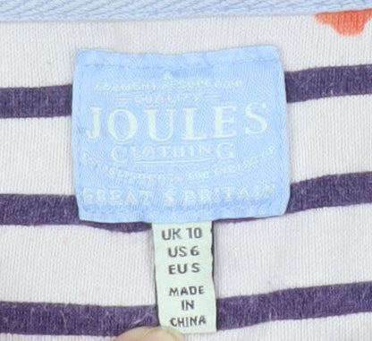Womens UK Size 10 Joules Multicoloured Basic T-Shirt