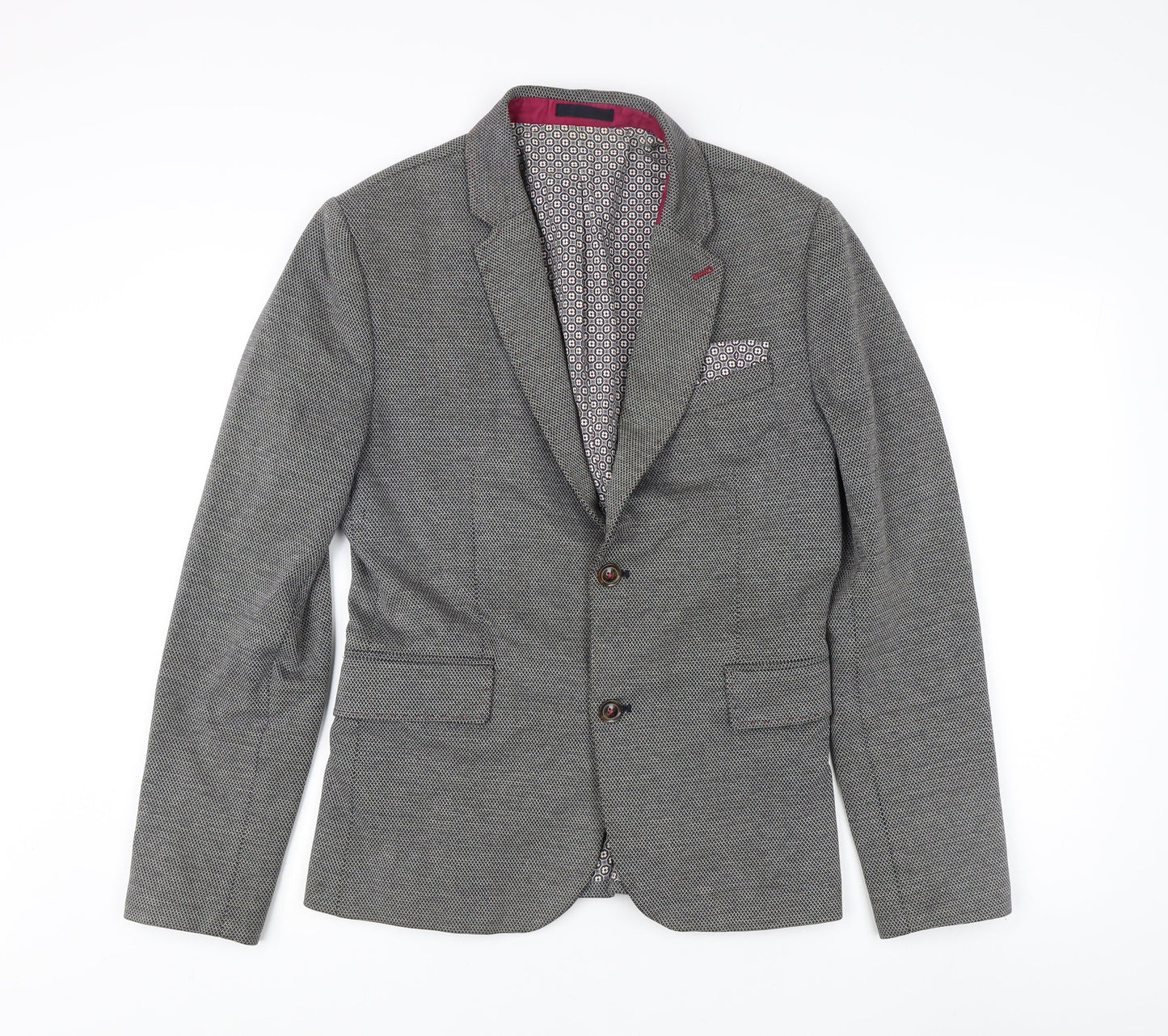 Mens UK Size 3 Ted Baker Regular Grey Suit Jacket