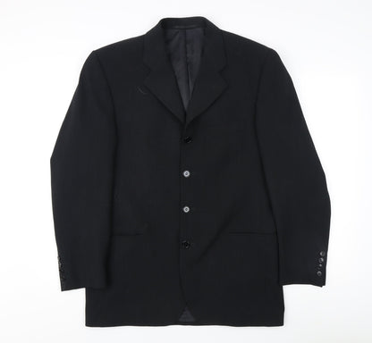 Mens UK Size 38 Daniel Hechter Regular Black Suit Jacket