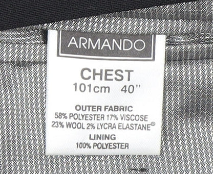 Mens UK Size 40 Armando Regular Black Suit Tuxedo