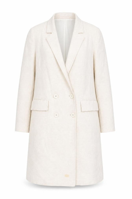 Womens UK Size S Zara Beige Overcoat