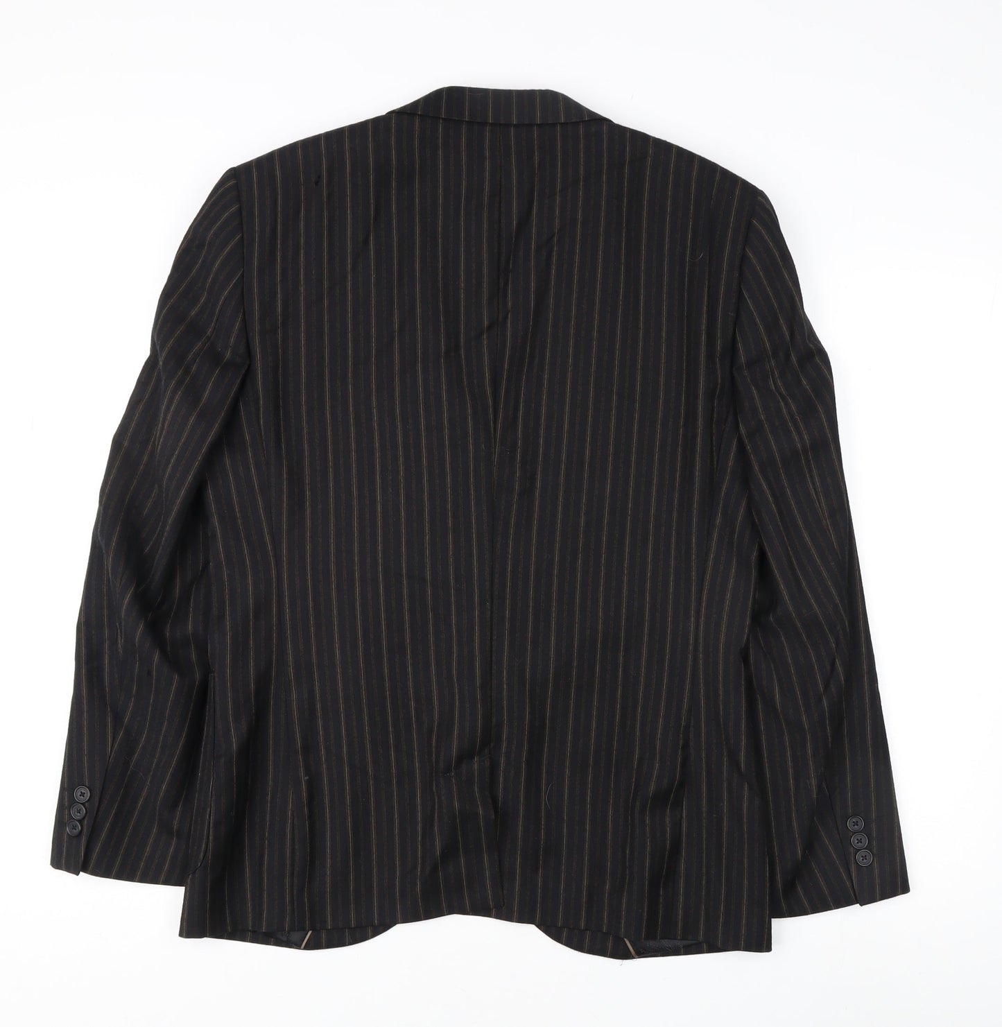 Altamoda Men's Brown Pinstripe Blazer 38S Slim Fit Jacket