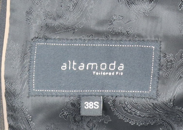 Altamoda Men's Brown Pinstripe Blazer 38S Slim Fit Jacket