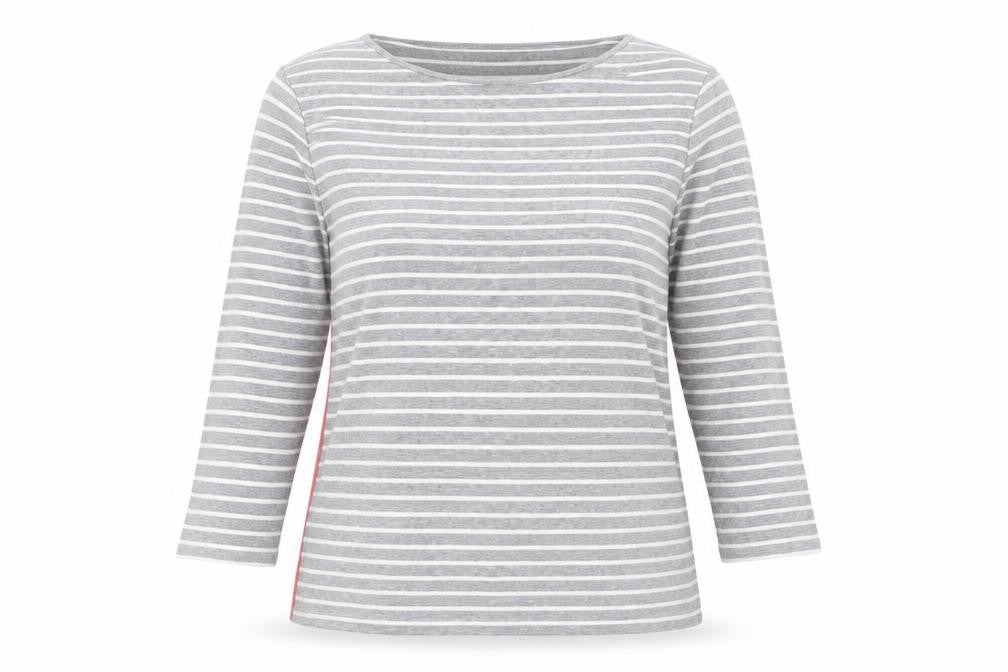 Womens UK Size 12 Laura Ashley Grey Basic T-Shirt