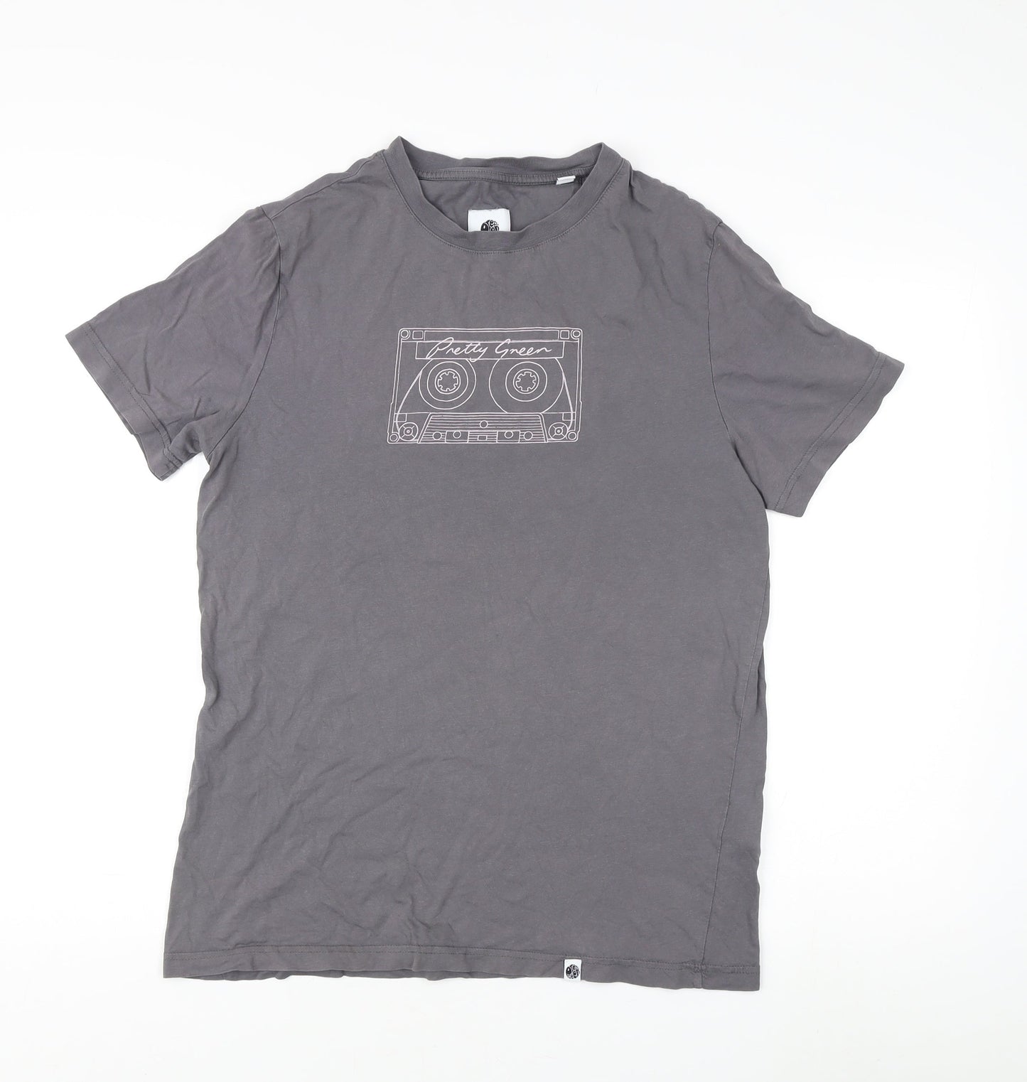 Pretty Green Grey T-Shirt M Music Graphic Unisex Casual