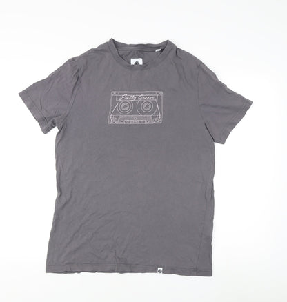 Pretty Green Grey T-Shirt M Music Graphic Unisex Casual
