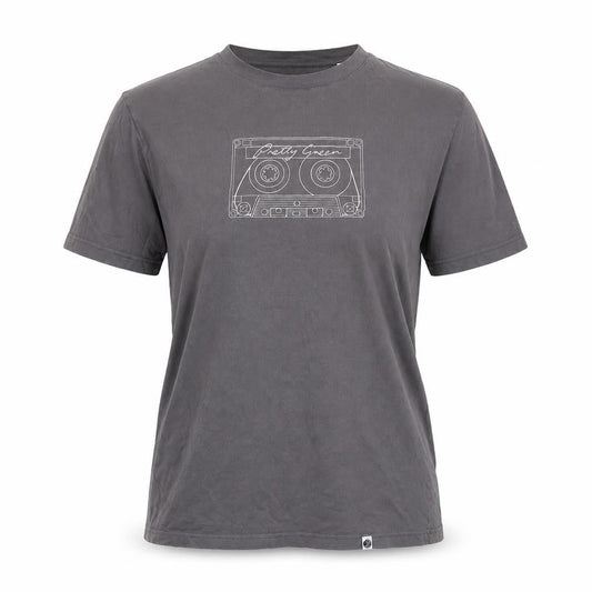 Front view of Pretty Green Grey T-Shirt M Music Graphic unisex casual
