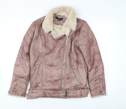 M Women's Brown Motorcycle Jacket Size 8