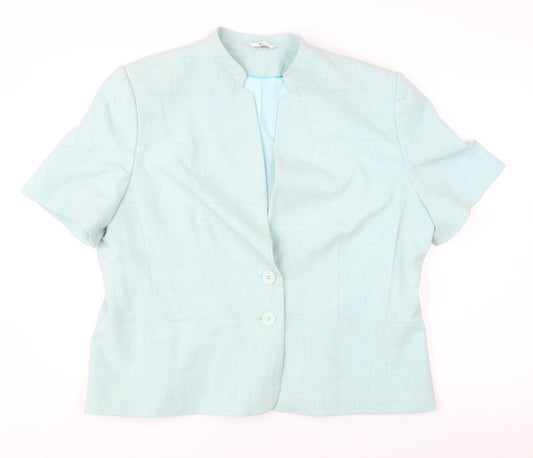 Klass Women's Aqua Blazer, Size 20, Short Sleeve