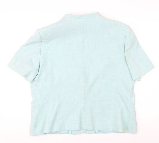 Klass Women's Aqua Blazer, Size 20, Short Sleeve