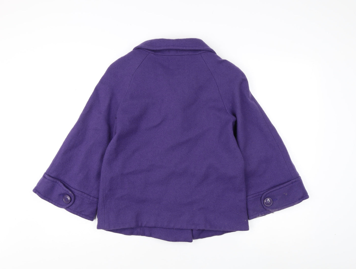 Benetton Women’s Purple Wool Short Coat Size 10