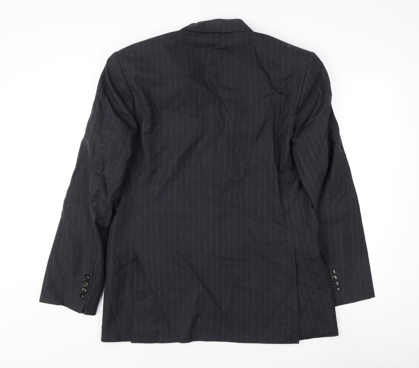 Austin Reed Men's Black Wool Blazer 42R Two-Button Jacket