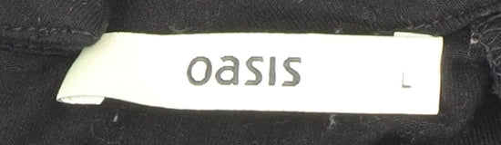 Womens UK Size L Oasis Black  Blouse