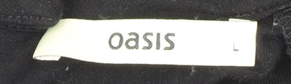 Womens UK Size L Oasis Black  Blouse