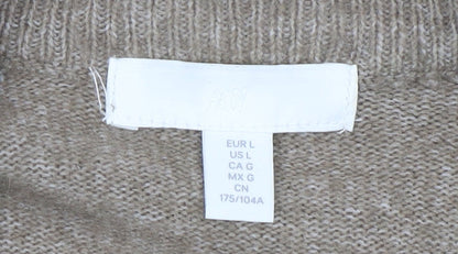 Womens UK Size L H&M Beige Cardigan Jumper