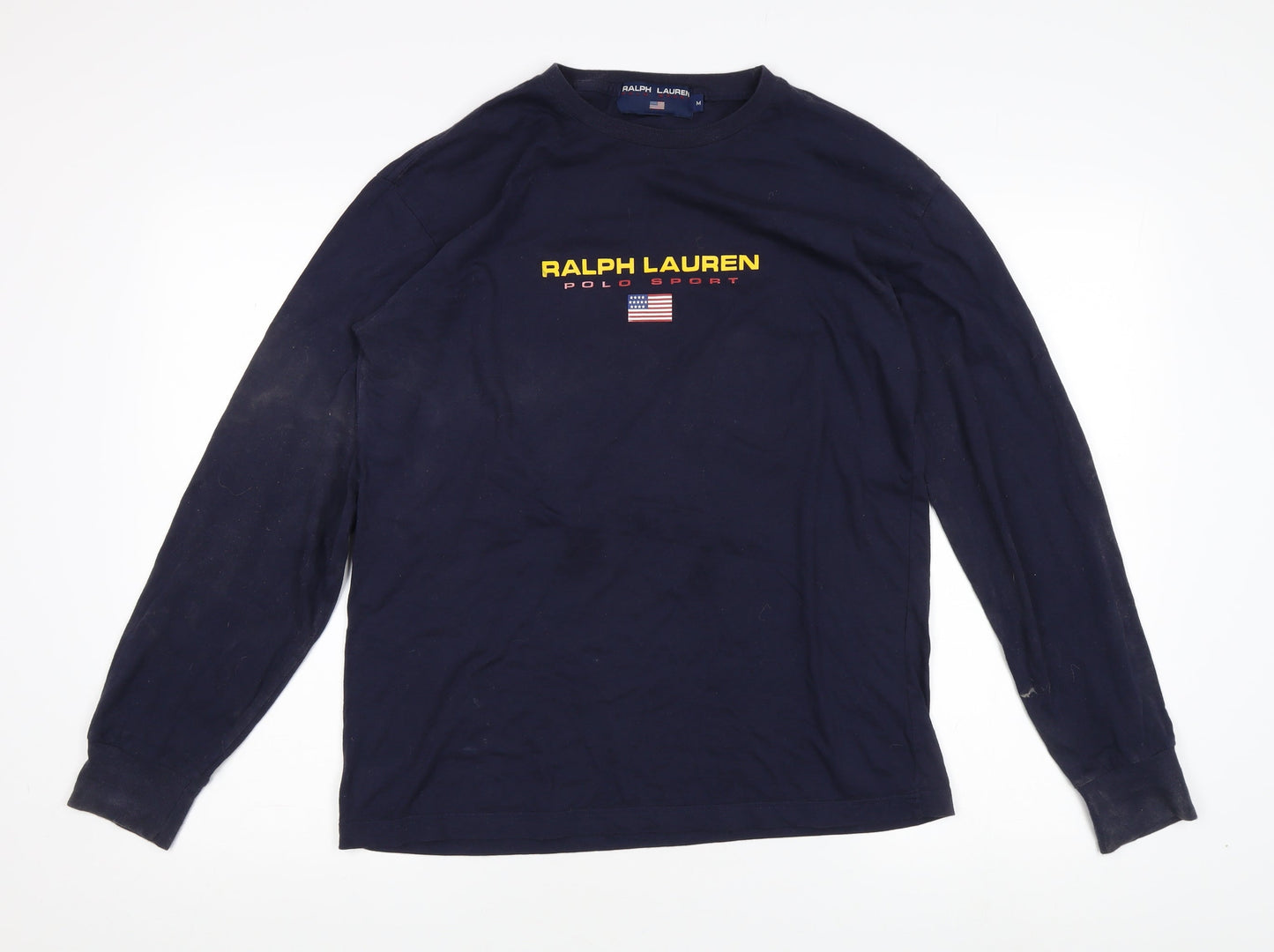Ralph Lauren Men's Blue Crew Neck Long Sleeve T-Shirt M