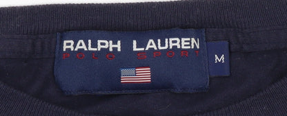 Ralph Lauren Men's Blue Crew Neck Long Sleeve T-Shirt M