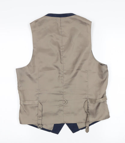 Butler & Webb Men's Blue Waistcoat - Size S