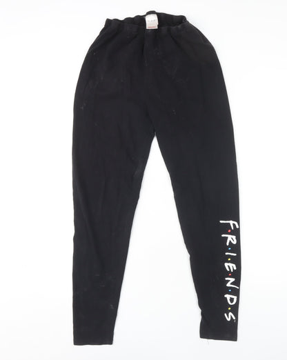 F.R.I.E.N.D.S Women's Black Ankle Leggings Size 12-14