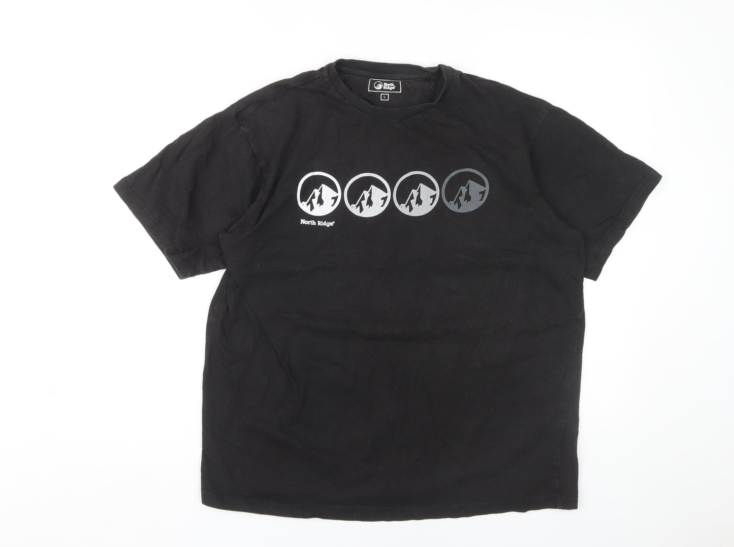 North Ridge Men's Black Graphic T-Shirt, Large