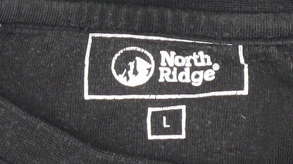 North Ridge Men's Black Graphic T-Shirt, Large