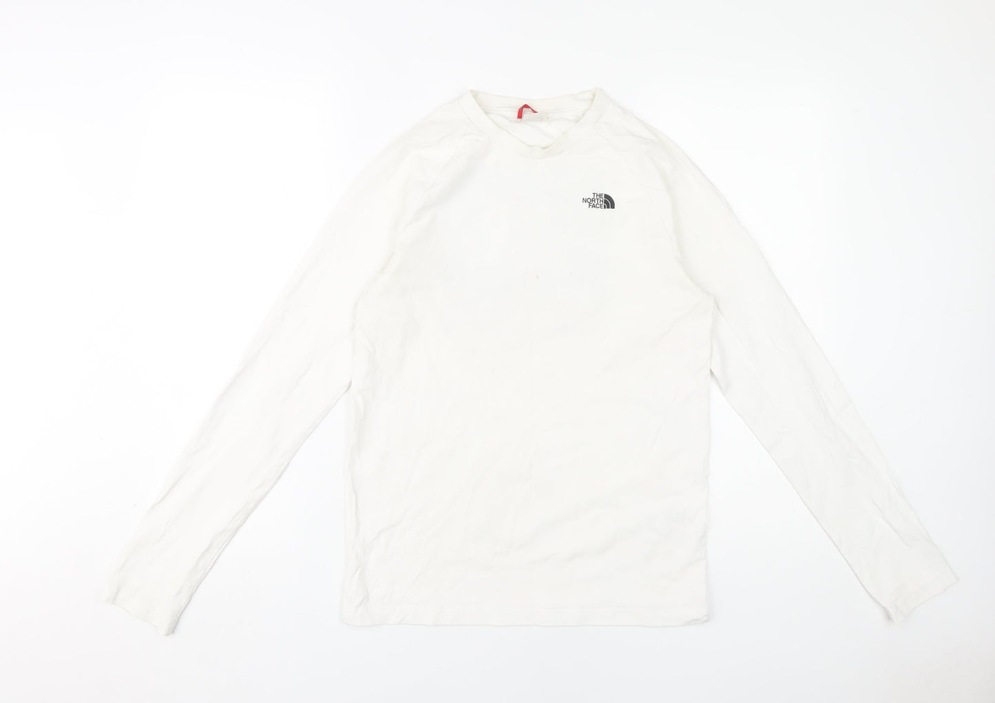 The North Face Boys White XL Long Sleeve Logo T-Shirt